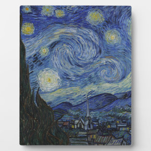 Vincent Van Gogh - Sternennacht. Kunstmalerei Fotoplatte