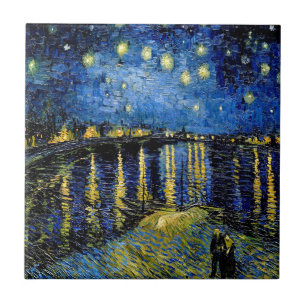 Vincent Van Gogh Sternennacht über der Rhone 1888 Fliese