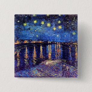 Vincent Van Gogh - Sternennacht über der Rhone Button