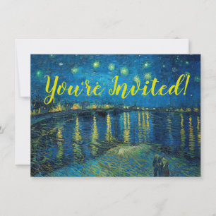 Vincent Van Gogh Sternennacht über der Rhone Einladung