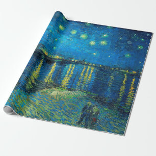 Vincent Van Gogh Sternennacht über der Rhone Geschenkpapier