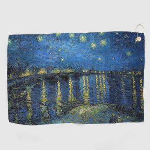 Vincent van Gogh - Sternennacht über der Rhone Golfhandtuch