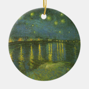 Vincent van Gogh - Sternennacht über der Rhone Keramikornament