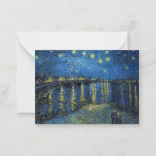 Vincent van Gogh - Sternennacht über der Rhone Mitteilungskarte
