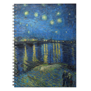 Vincent van Gogh - Sternennacht über der Rhone Notizblock