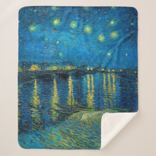 Vincent Van Gogh Sternennacht über der Rhone Sherpadecke