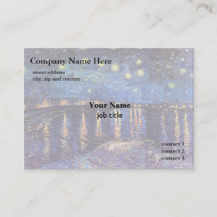 Vincent van Gogh, Sternennacht über der Rhone Visitenkarte