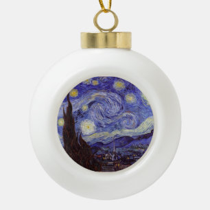 Vincent Van Gogh Sternennacht Vintage Hochkunst Keramik Kugel-Ornament