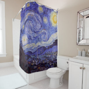 Vincent Van Gogh Sternennacht Vintage Kunst Duschvorhang