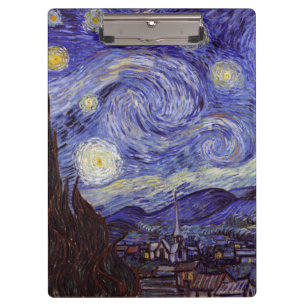 Vincent Van Gogh Sternennacht Vintage Kunst Klemmbrett