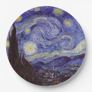 Vincent Van Gogh Sternennacht Vintage Kunst Pappteller