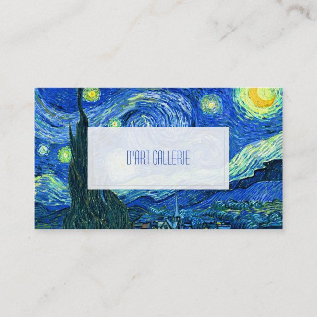 Vincent van Gogh-Sternennacht Visitenkarte (Vorderseite)