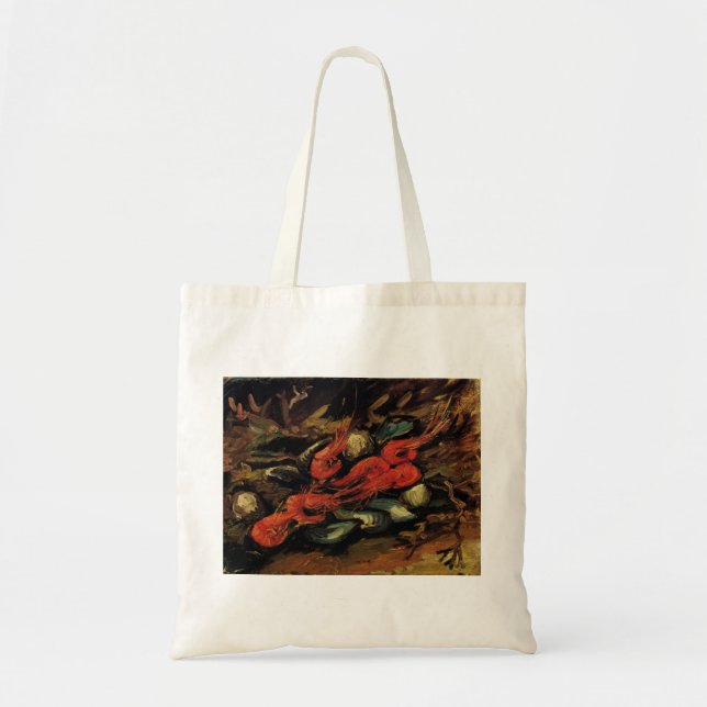 Vincent van Gogh - Still Life Mussels und Shrimp Tragetasche (Vorne)