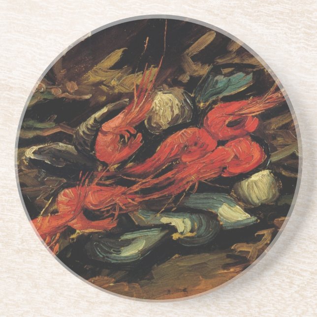 Vincent van Gogh - Still Life Mussels und Shrimp Untersetzer (Vorne)