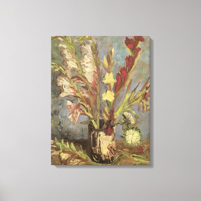 Vincent van Gogh - Still Life Vase mit Gladioli Leinwanddruck (Vorderseite)