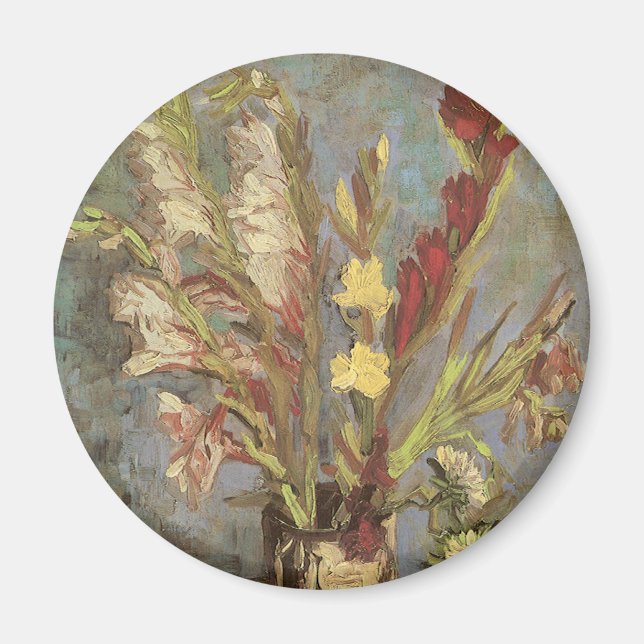Vincent van Gogh - Still Life Vase mit Gladioli Magnet (Vorne)