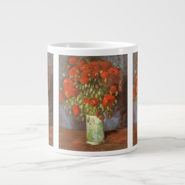 Vincent van Gogh Still Life Vase mit roten Pfoten Jumbo-Tasse (Vorderseite)