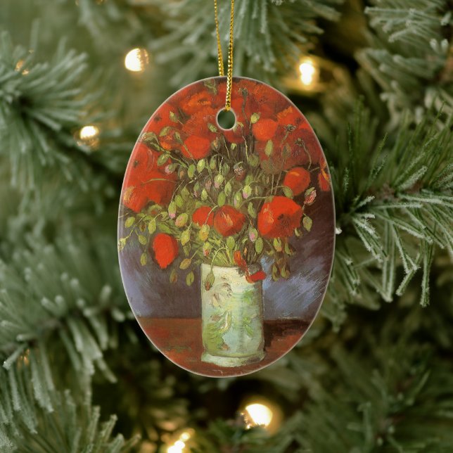Vincent van Gogh Still Life Vase mit roten Pfoten Keramikornament (Baum)