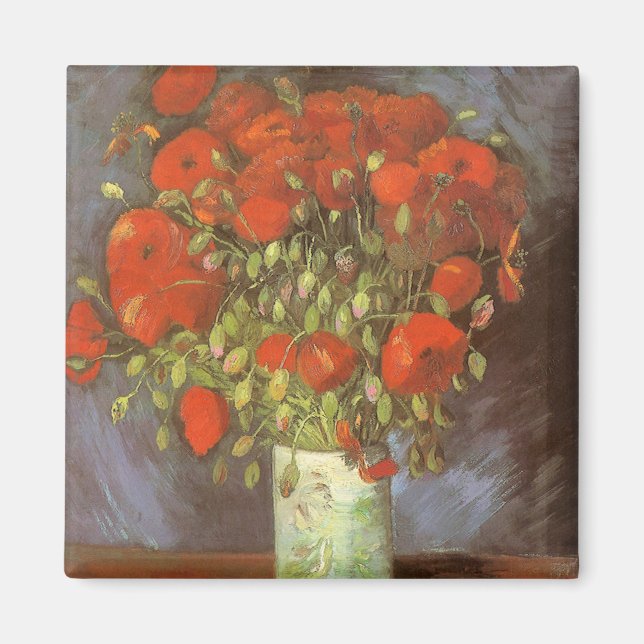 Vincent van Gogh Still Life Vase mit roten Pfoten Magnet (Vorne)