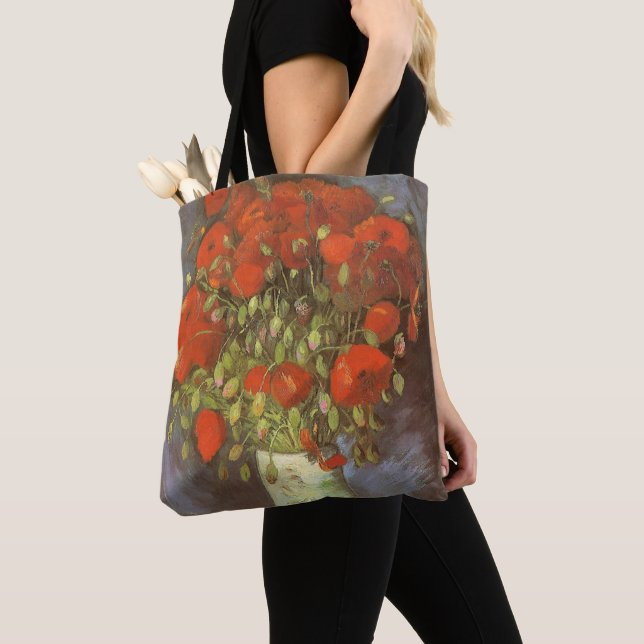 Vincent van Gogh Still Life Vase mit roten Pfoten Tasche (Von Nahem)
