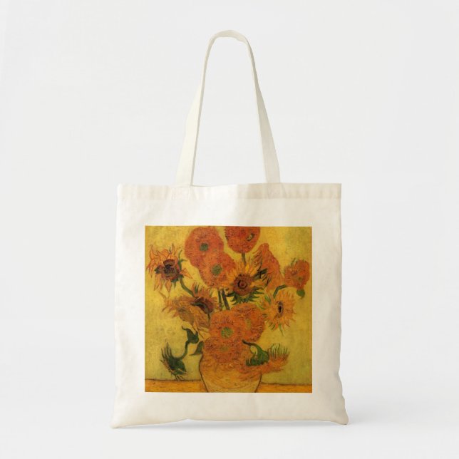 Vincent van Gogh Still Life Vase w 15 Sonnenblumen Tragetasche (Vorne)