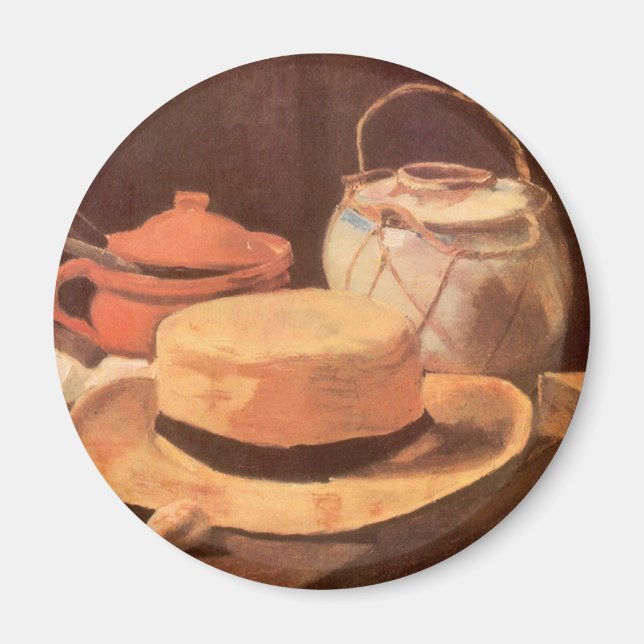 Vincent van Gogh - Still Life w Yellow Straw Hat Magnet (Vorne)