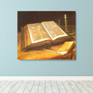 Vincent van Gogh - Stilleben mit Bibel Leinwanddruck