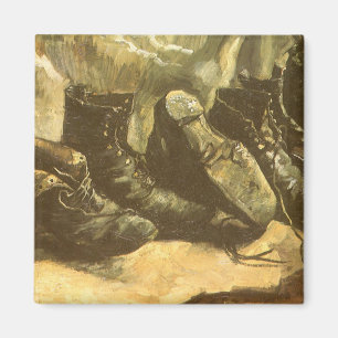 Vincent van Gogh - Stillleben Drei Paar Schuhe Magnet