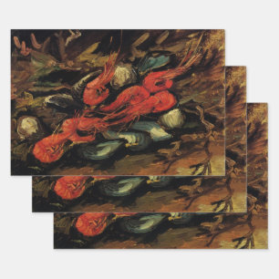 Vincent van Gogh - Stillleben Miesmuscheln und Gar Geschenkpapier Set