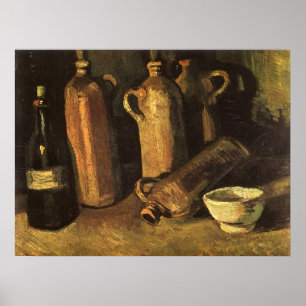 Vincent van Gogh - Stillleben mit 4 Steinflaschen Poster