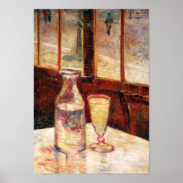 Vincent Van Gogh - Stillleben mit Absinthe Poster (Vorne)