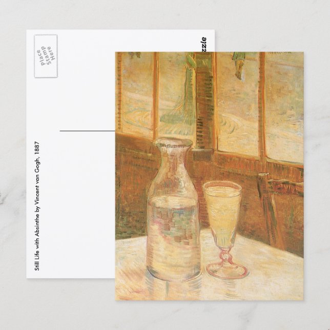 Vincent van Gogh - Stillleben mit Absinthe Postkarte (Vorne/Hinten)