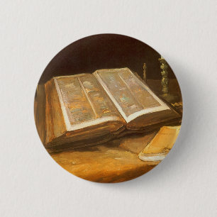 Vincent van Gogh - Stillleben mit Bibel Button