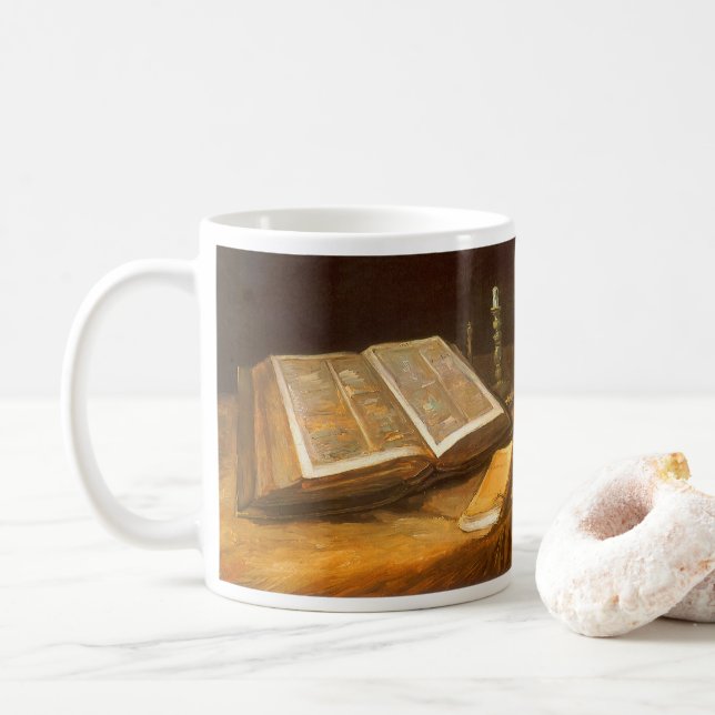 Vincent van Gogh - Stillleben mit Bibel Kaffeetasse (Mit Donut)