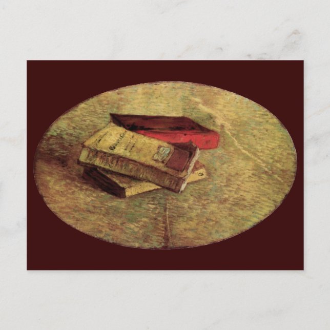 Vincent van Gogh - Stillleben mit drei Büchern Postkarte (Vorderseite)