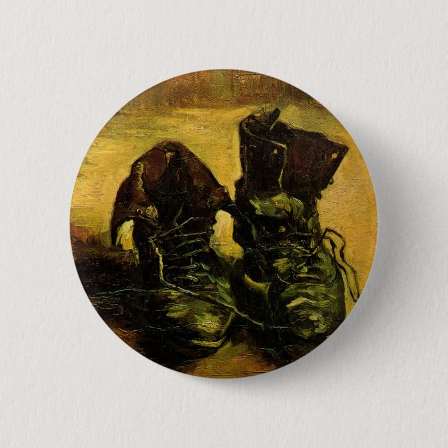 Vincent van Gogh - Stillleben mit einem Paar Schuh Button (Vorderseite)
