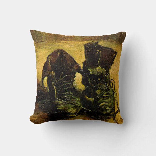 Vincent van Gogh - Stillleben mit einem Paar Schuh Kissen (Vorderseite)