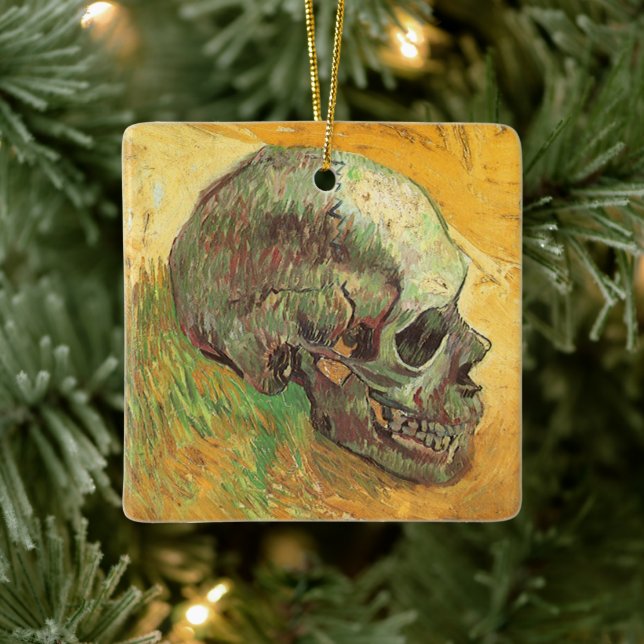 Vincent van Gogh - Stillleben mit Skull Keramikornament (Baum)
