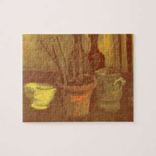 Vincent van Gogh - Stillleben Pinsel in einem Topf