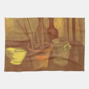 Vincent van Gogh - Stillleben Pinsel in einem Topf Geschirrtuch