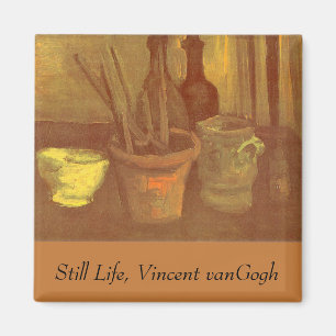 Vincent van Gogh - Stillleben Pinsel in einem Topf Magnet
