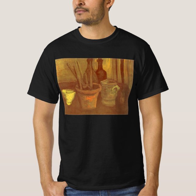 Vincent van Gogh - Stillleben Pinsel in Pot T-Shirt (Vorderseite)