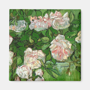 Vincent Van Gogh - Stillleben Rosa Rosen Hochkunst Magnet