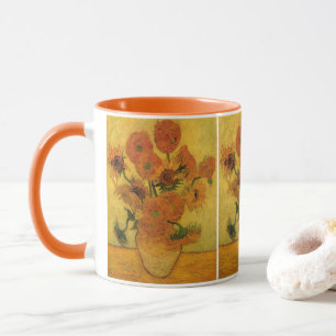 Vincent van Gogh Stillleben Vasen mit 15 Sonnenblu Tasse