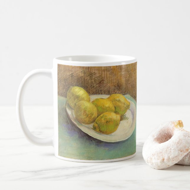 Vincent van Gogh - Stillleben Zitronen auf einer P Kaffeetasse (Mit Donut)