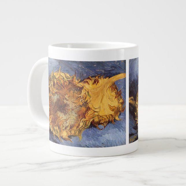 Vincent van Gogh - Stillleben: Zwei Schnittblumen Jumbo-Tasse (Vorderseite Links)