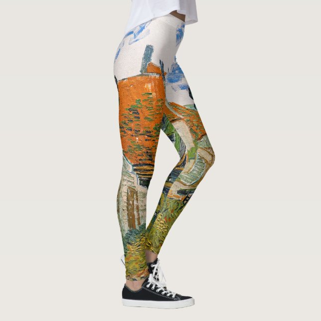 Vincent van Gogh - Straße in Auvers-sur-Oise Leggings (Rechts)