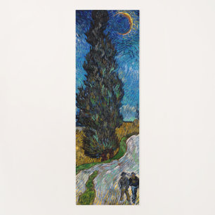 Vincent van Gogh - Straße mit Zypresse und Stern Yogamatte