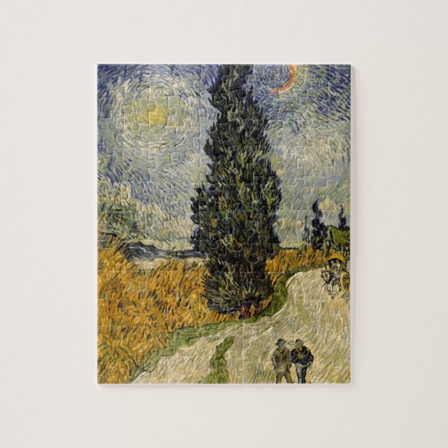 Vincent van Gogh| Straße mit Zypressen, 1890 (Vertikal)