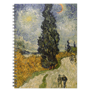 Vincent van Gogh  Straße mit Zypressen, 1890 Notizblock